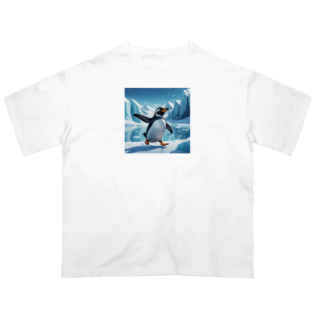 Enchanted Charm EmporiumのFrosty Penguin ("フロスティペンギン") オーバーサイズTシャツ