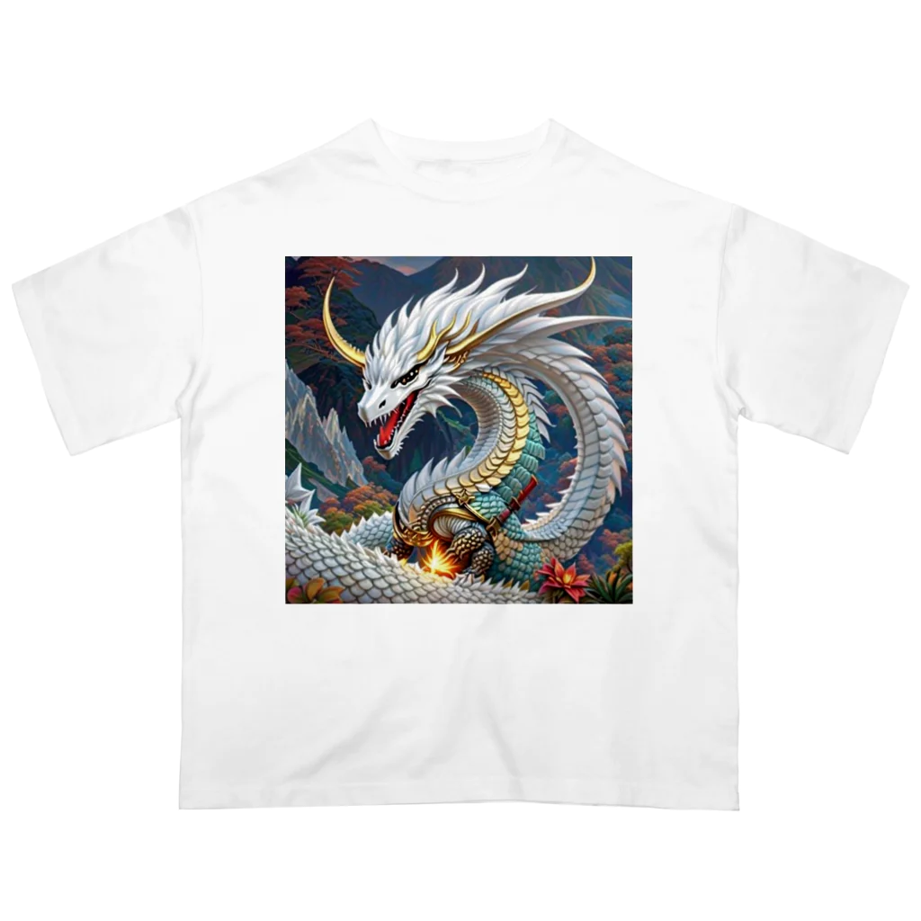 リリアのファンタジーの白龍降臨 オーバーサイズTシャツ