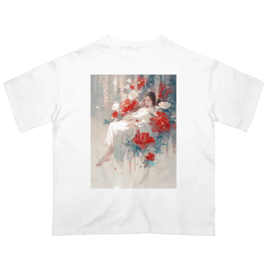 AQUAMETAVERSEの花の空間の中の美女　なでしこ1478 Oversized T-Shirt