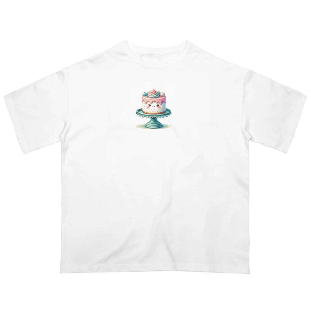 カノンとアヤネの可愛いケーキちゃん オーバーサイズTシャツ