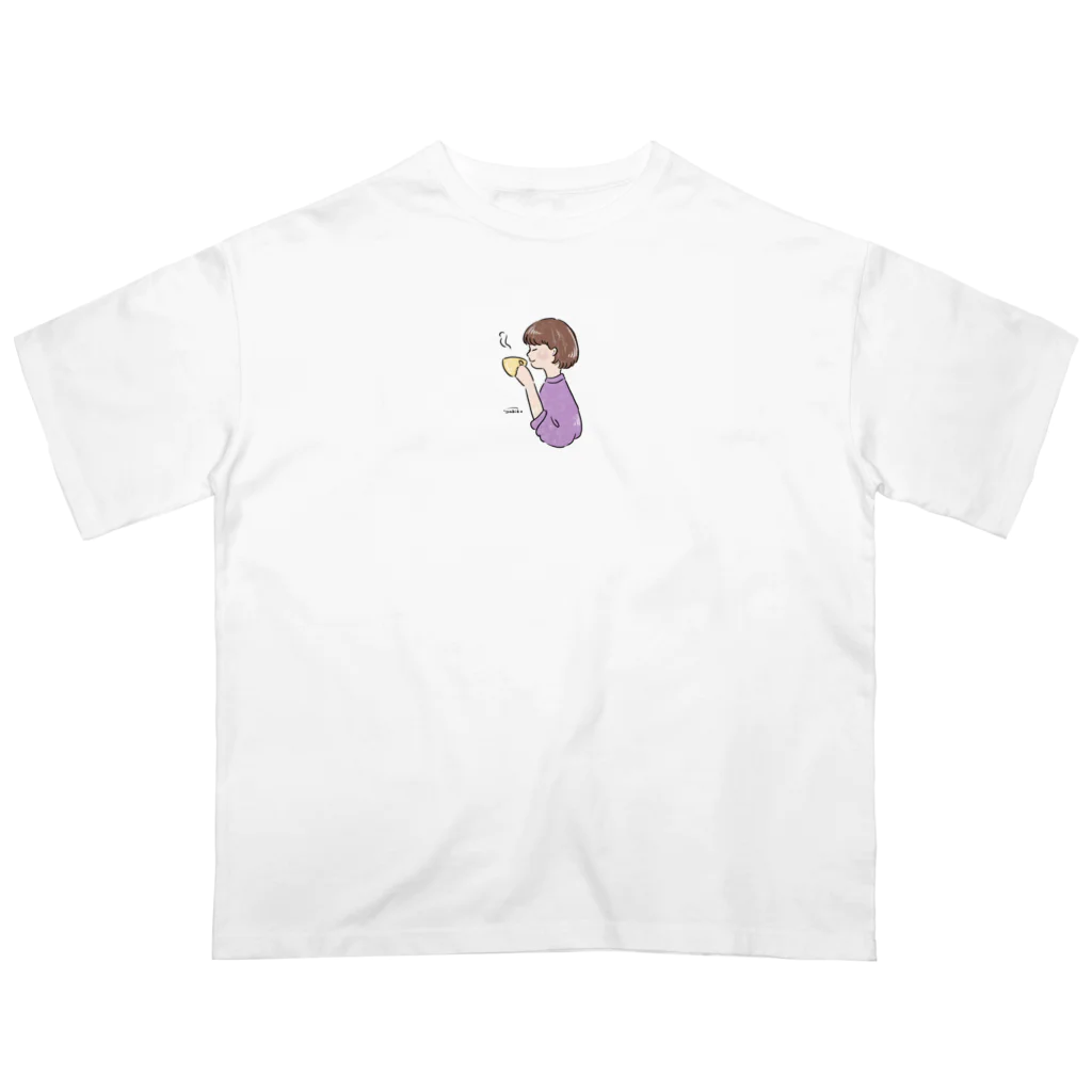 Sakikoのほっとひと息つく女の子　紫芋 Oversized T-Shirt
