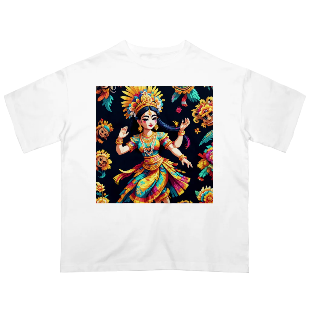 South East Asia culture shopの【東南アジアのカルチャーシリーズ】バリのダンサー オーバーサイズTシャツ