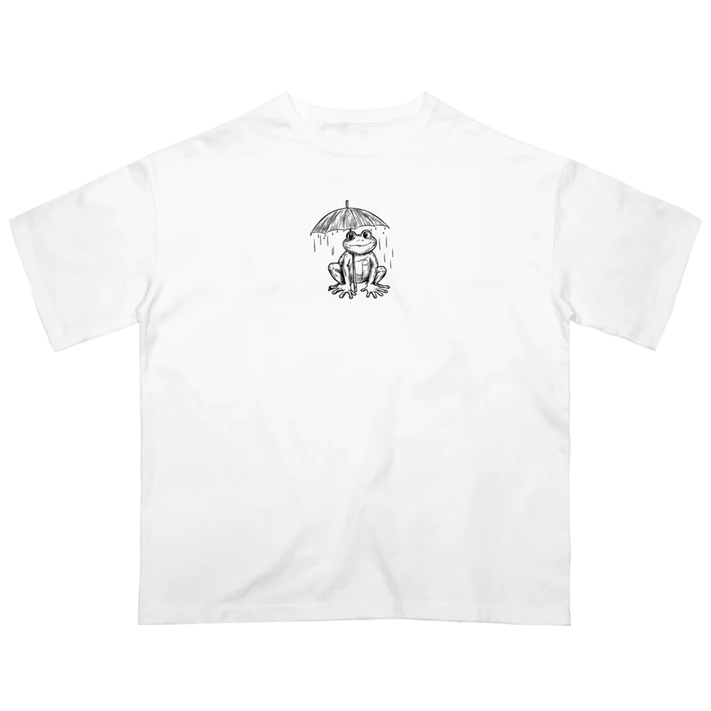 kabotya914の雨が嫌いなカエルくん Oversized T-Shirt