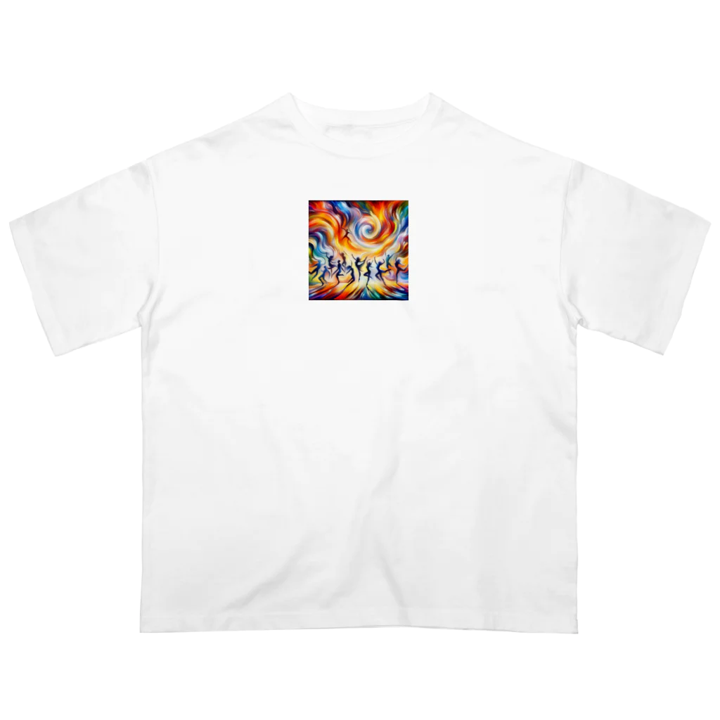 万事屋のイキイキと踊り狂う素敵な人々 オーバーサイズTシャツ