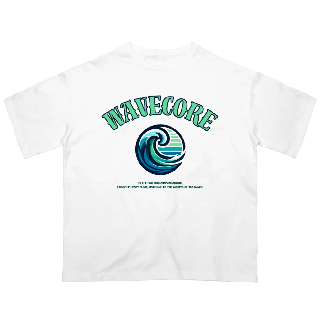 マツタケタケヲのWAVE CORE -海の音- オーバーサイズTシャツ