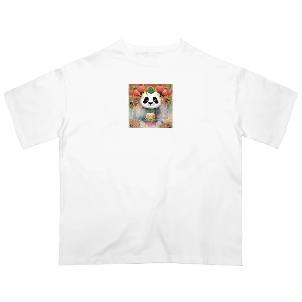 bigbamboofamilyのパンダの一休み　小籠包 オーバーサイズTシャツ