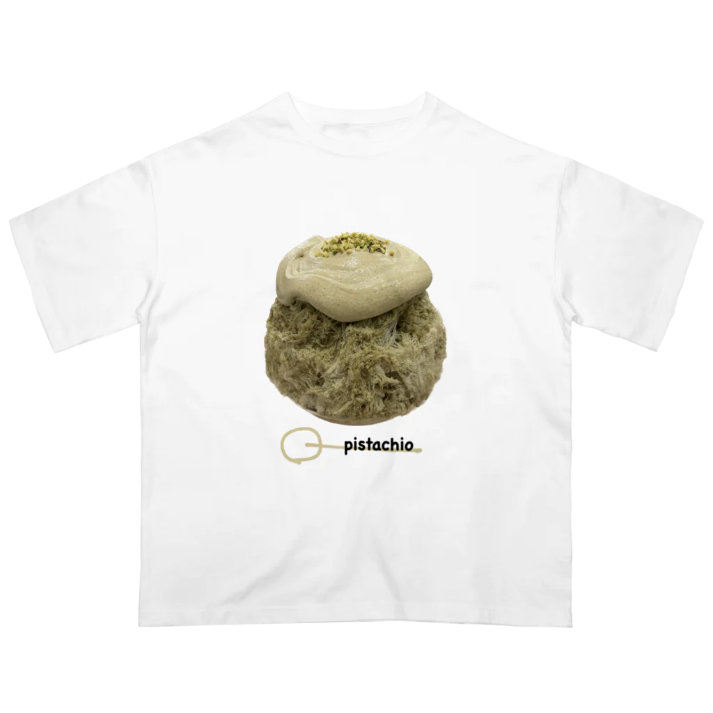 かき氷とふるっぱーshop ぽるぽるっちのピスタチオかき氷　pistachio オーバーサイズTシャツ