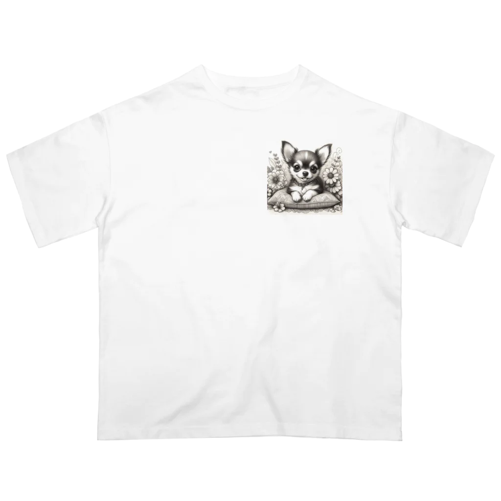 HOSINOKOのチワワの青君 Oversized T-Shirt