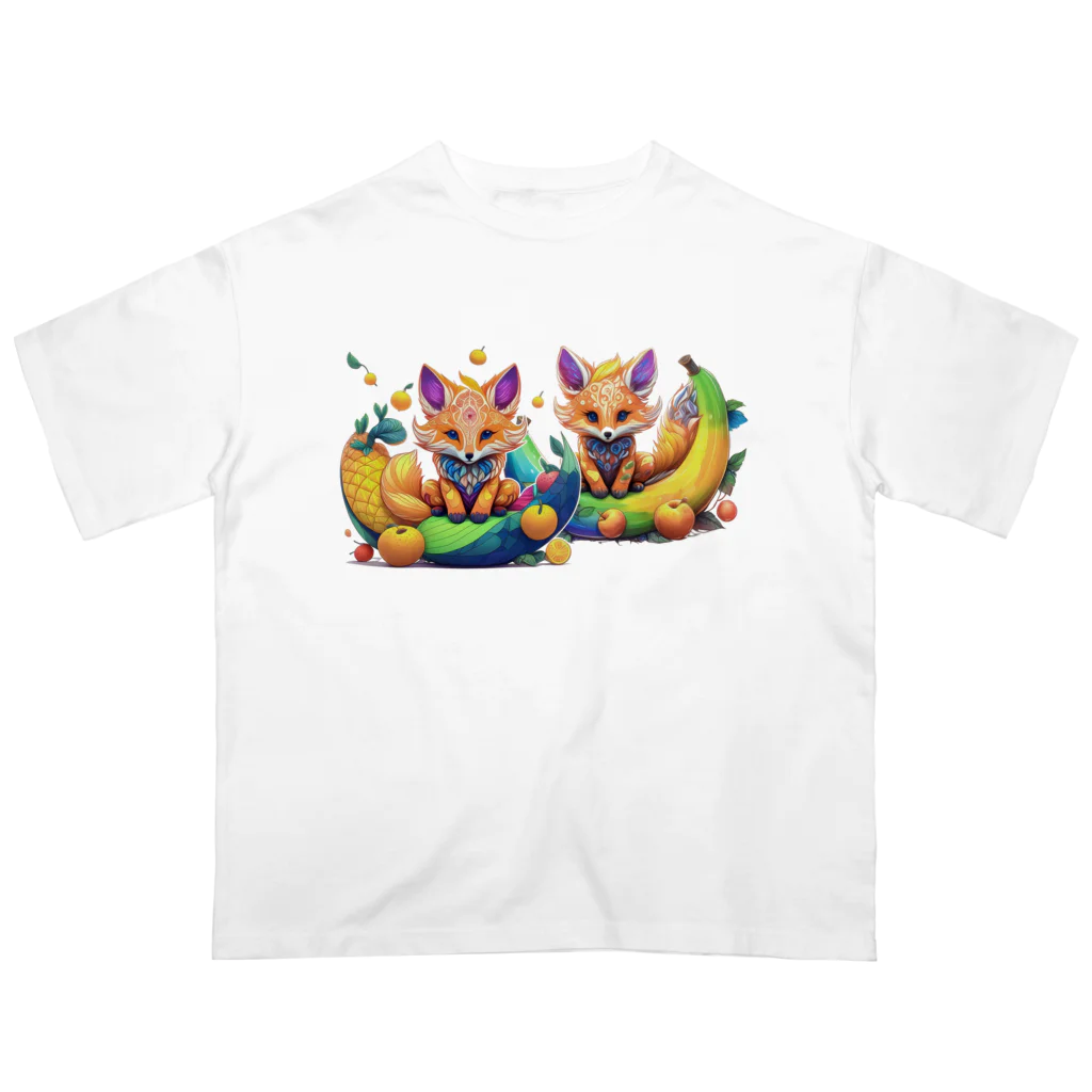 mogworl worksのGrimmit（Fox） オーバーサイズTシャツ