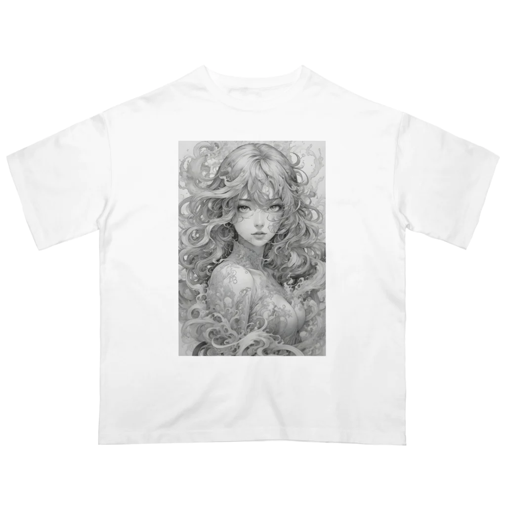 AI Fantasy Art Shopの【限定商品】Chaos⑤ Oversized T-Shirt