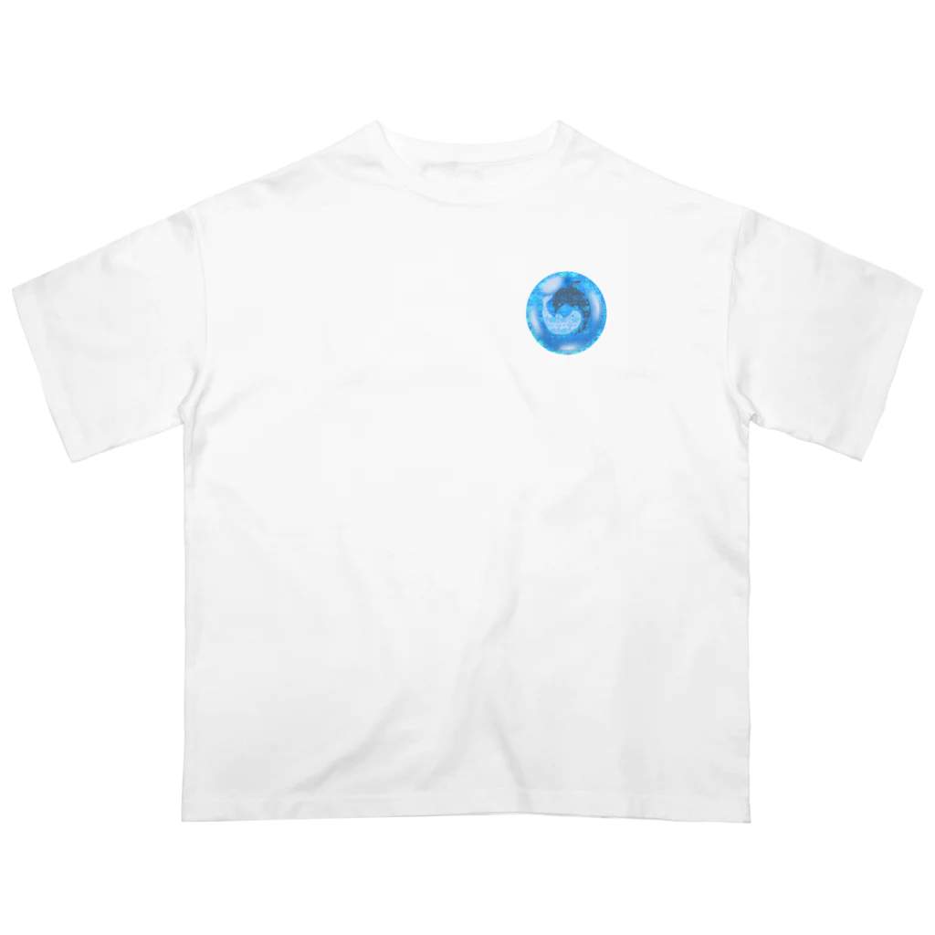 aqua_bioの太陰大極イルカの宝石 Oversized T-Shirt