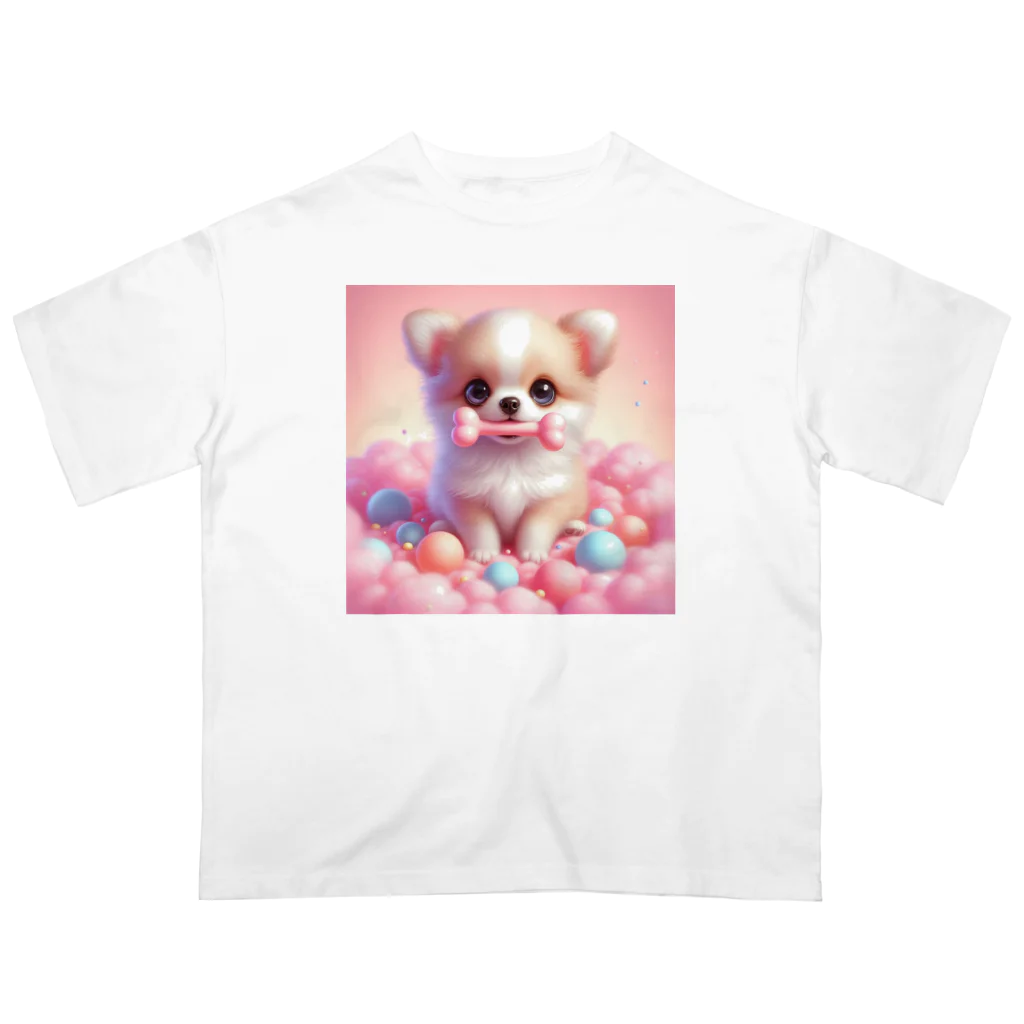 チワワのすももdear.moのゆめかわチワワの赤ちゃん オーバーサイズTシャツ