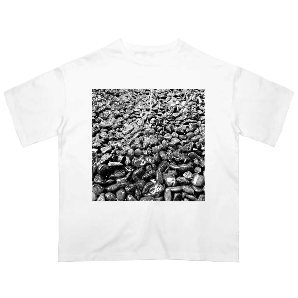 Longnosuke0707の石と雨 オーバーサイズTシャツ
