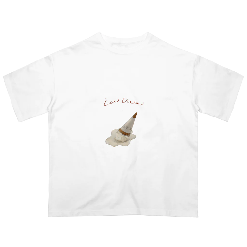 kissa.の溶ける ice cream Tシャツ オーバーサイズTシャツ