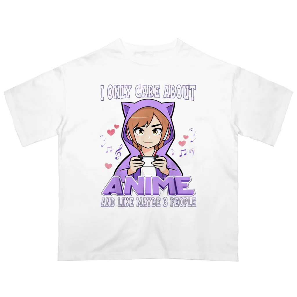 World_Teesのアニメガール - アニメと多分3人くらいしか興味がない オーバーサイズTシャツ