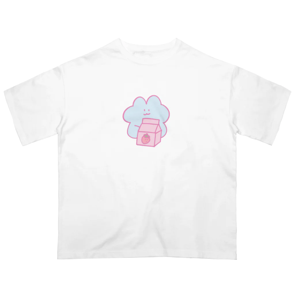 ごまもちしょっぷのいちご牛乳うっさん オーバーサイズTシャツ