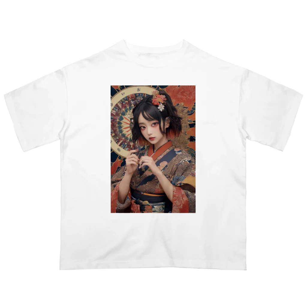 Omaniの浮世絵風美女 オーバーサイズTシャツ