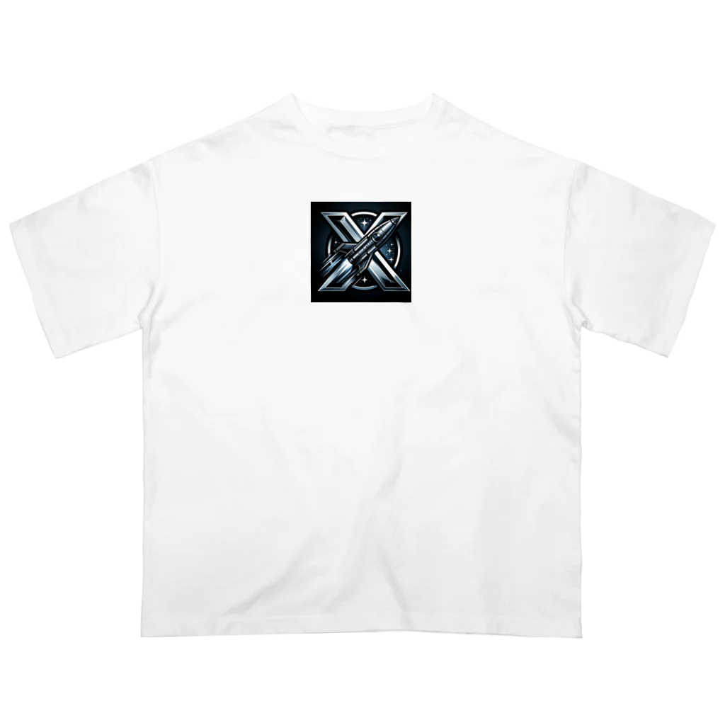 亀蘭タマムシのThe "X" when it comes to rockets. オーバーサイズTシャツ