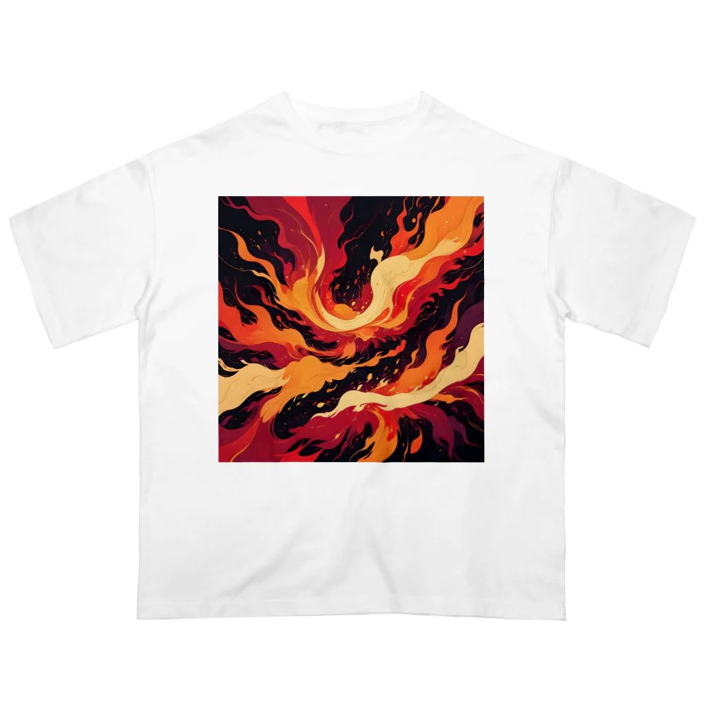 AI Fantasy Art Shopのart of fire② Oversized T-Shirt