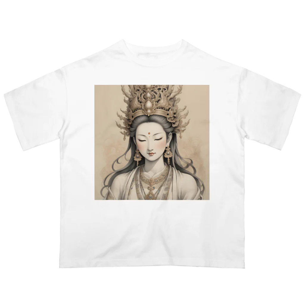 AI Fantasy Art Shopの観音菩薩 オーバーサイズTシャツ