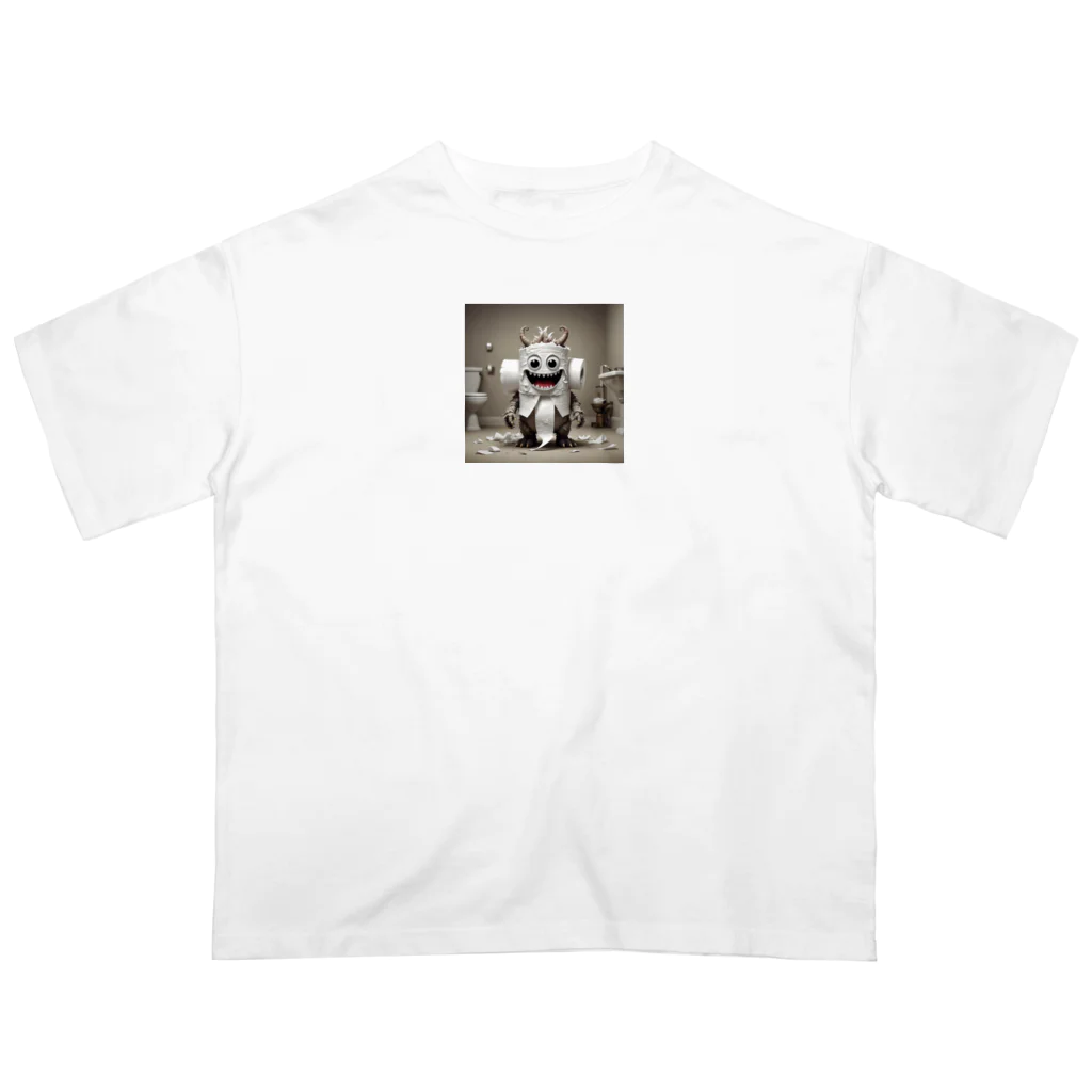 AI妖怪大図鑑のトイレットペーパー妖怪　ネピラ オーバーサイズTシャツ