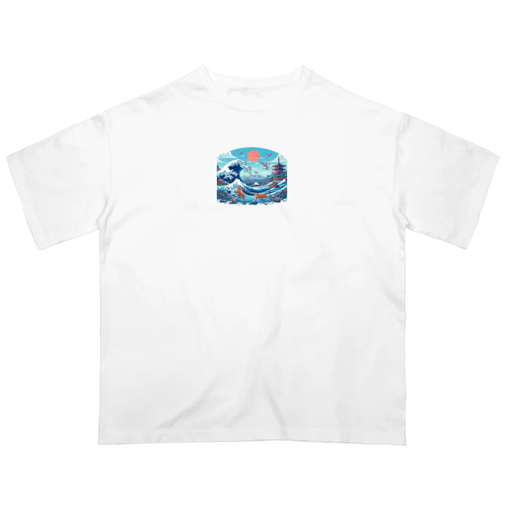 ソルブラインの海辺ネコ「ろく」「しち」「はち」 Oversized T-Shirt