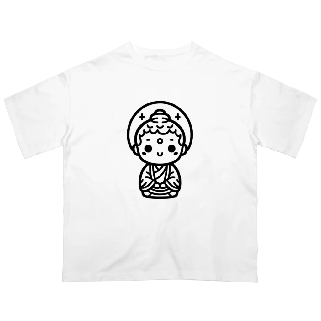 BOSATUのかわいい菩薩のシンプルイラスト Oversized T-Shirt