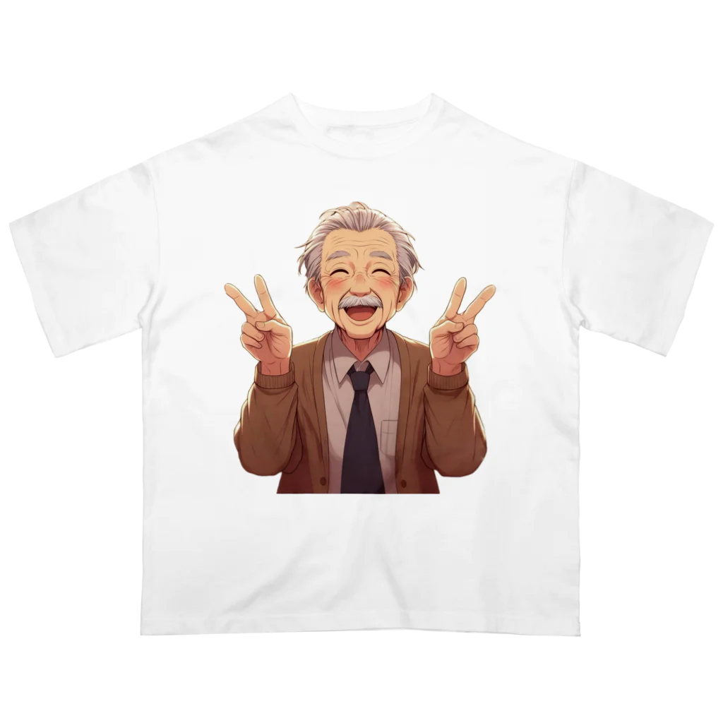 ちゃみのダブルピースじぃちゃん オーバーサイズTシャツ