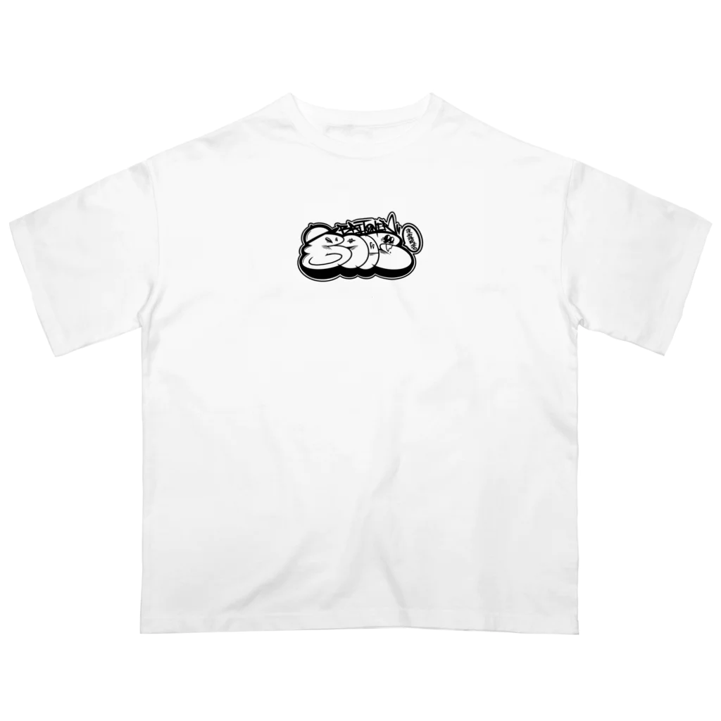 BAITONER HOUSEの モノクロスローアップ Oversized T-Shirt