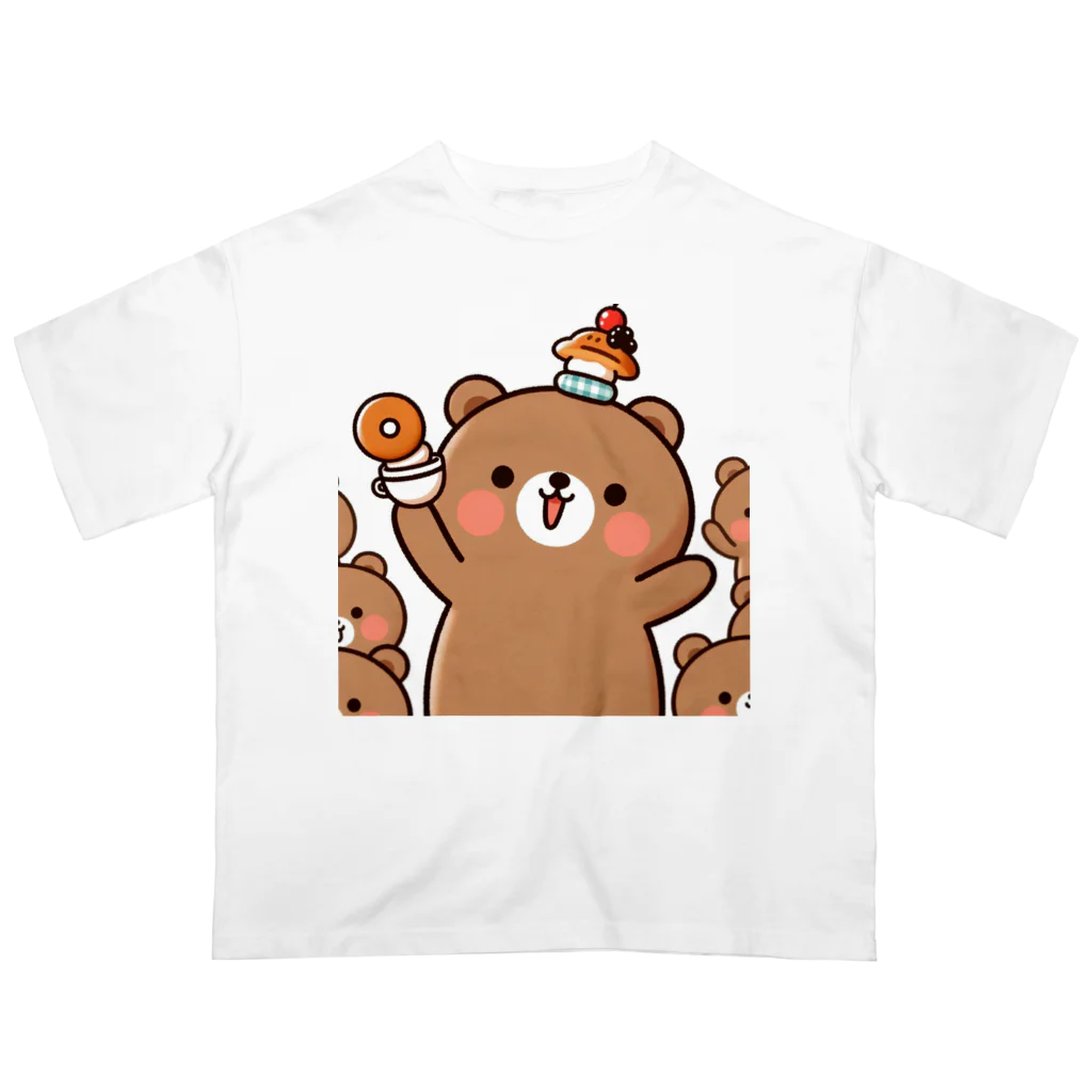 TAKU0822の熊のキャラクターグッズ オーバーサイズTシャツ