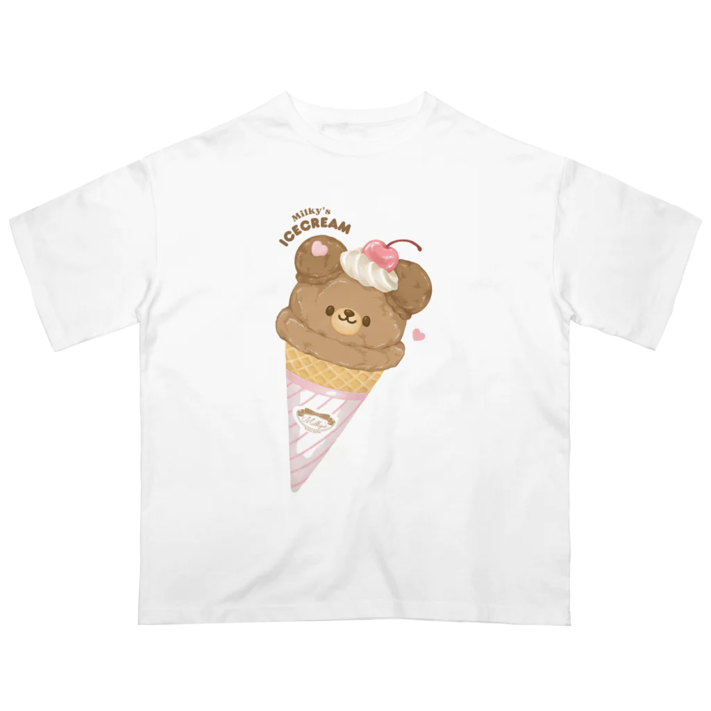 Milky'sのくまちゃんアイス Oversized T-Shirt