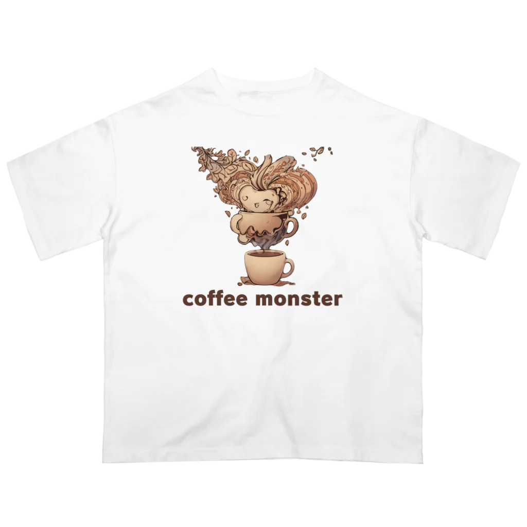 leisurely_lifeのcoffee monster Bourbon Oversized T-Shirt