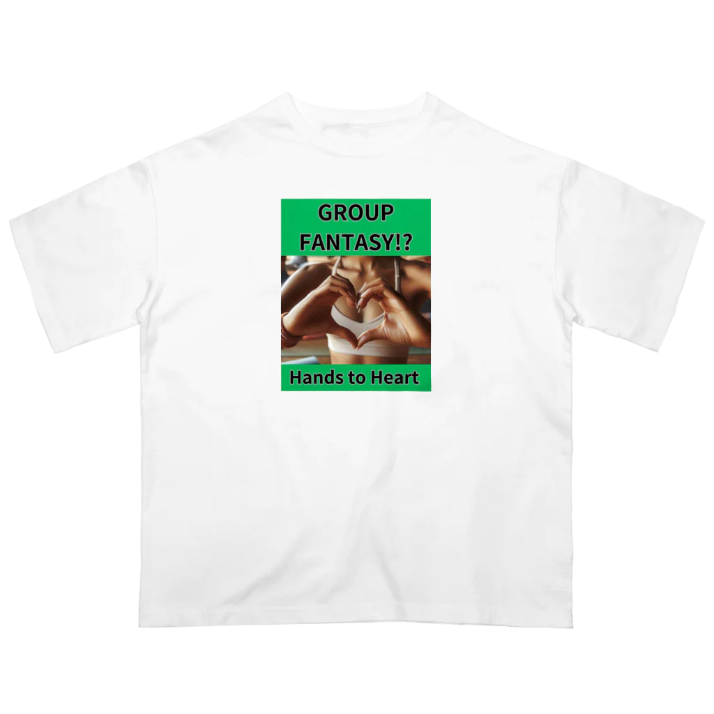 Koji_YamanouchiのGROUP FANTASY!?(Hands to Heart)やまぴーデザインオリジナルTシャツVol.2  オーバーサイズTシャツ