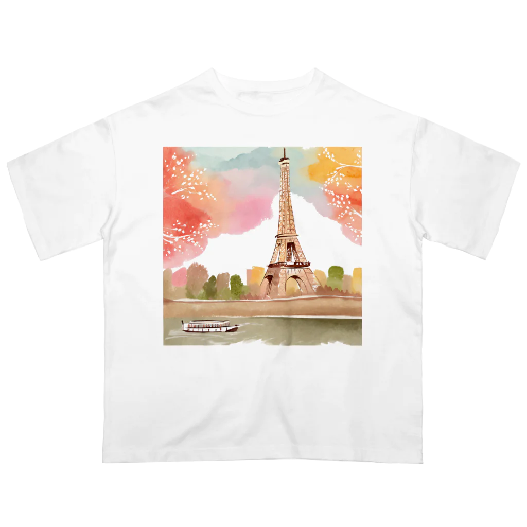 tyu-ripuのparis spring オーバーサイズTシャツ