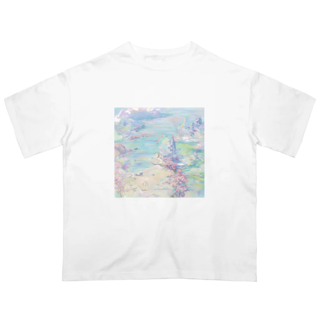 幻想世界のイーハトーブの幻風景 オーバーサイズTシャツ