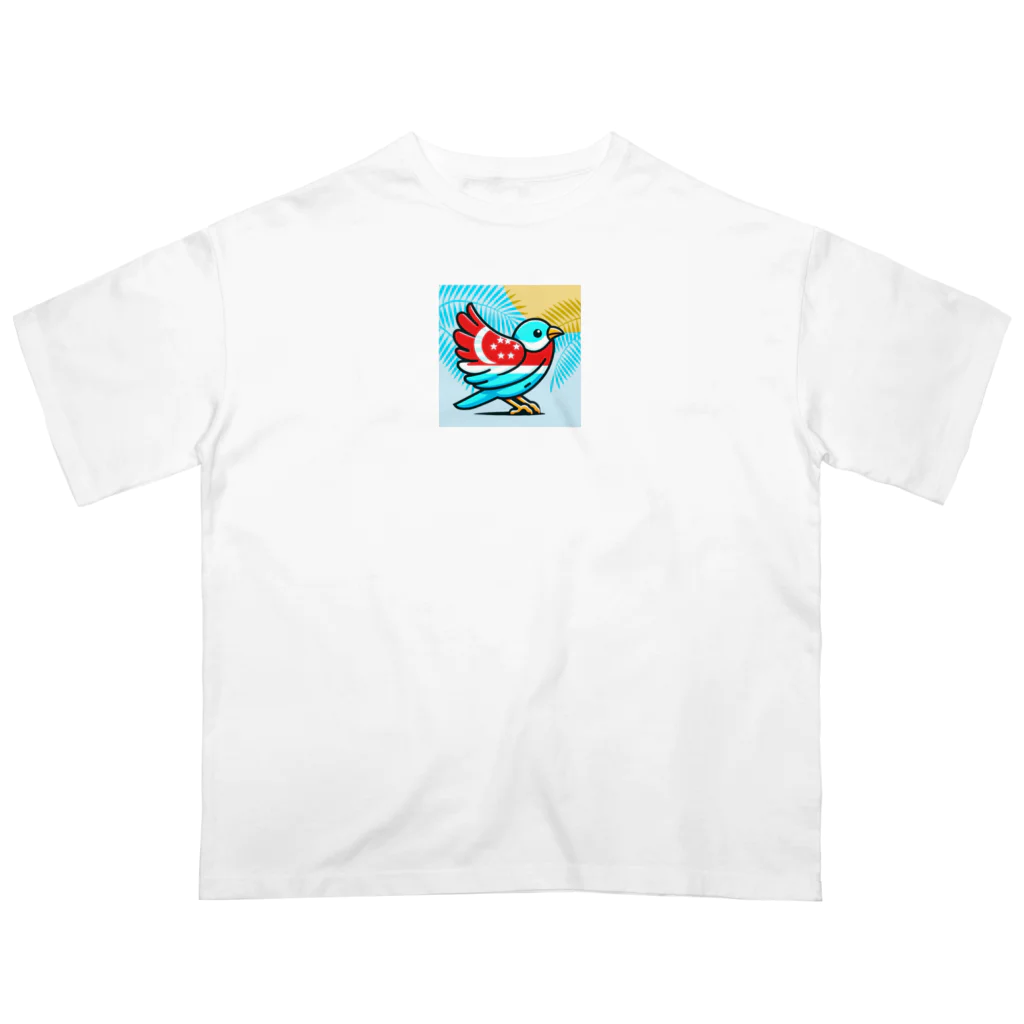 bugisショップの煌めくトロピカルバード🐦️ Oversized T-Shirt