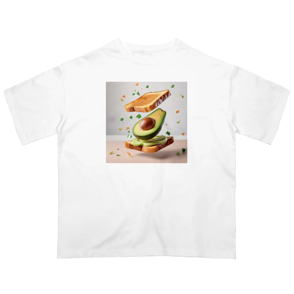 chan-takehaniのフライングアボカドトースト オーバーサイズTシャツ