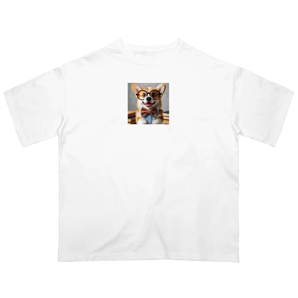 arakawork-01の物知りシリーズ　コーギー犬 オーバーサイズTシャツ