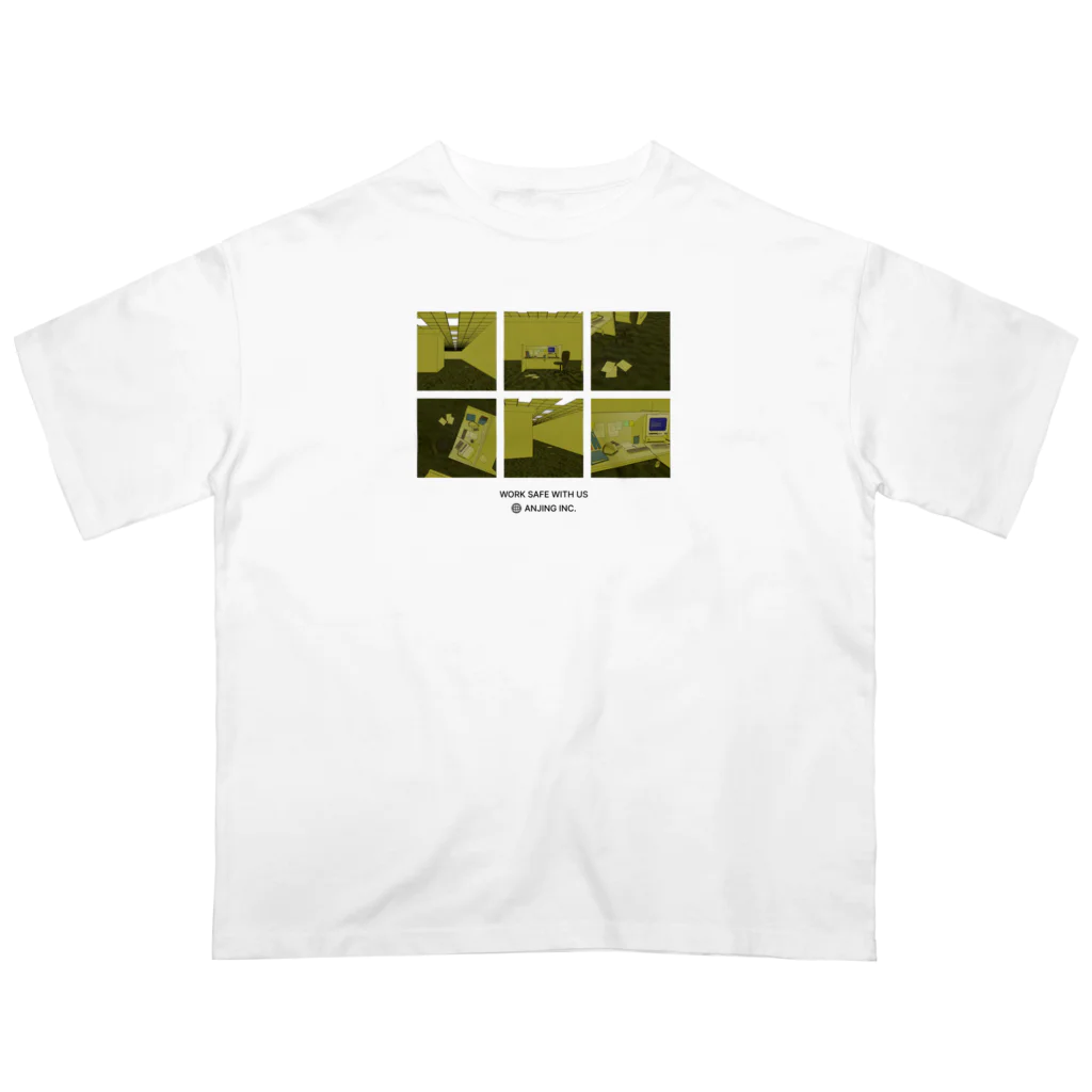 akupunyagaramのANJING INC. MERCH / Pixelated version Oversized T-Shirt