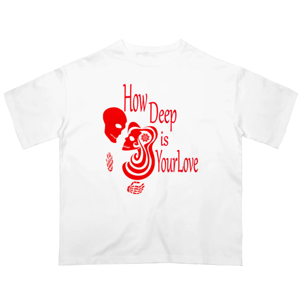 『NG （Niche・Gate）』ニッチゲート-- IN SUZURIのHow Deep Is Your Love（赤） Oversized T-Shirt