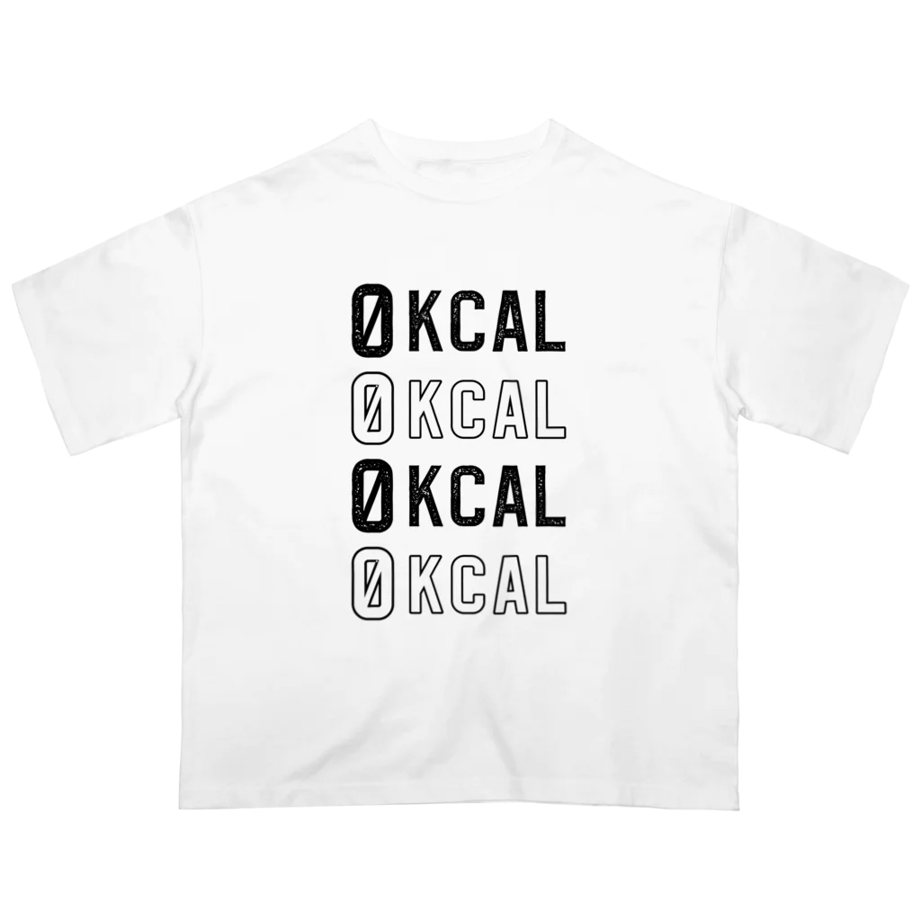 0kcal storeの0kcal×4 - black オーバーサイズTシャツ