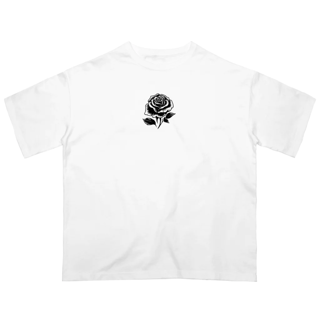 CHRON SHIROの黒い花3 Oversized T-Shirt