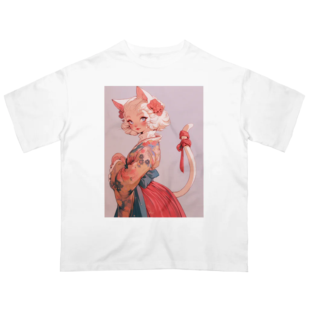 AQUAMETAVERSEの猫のファッションショー Oversized T-Shirt