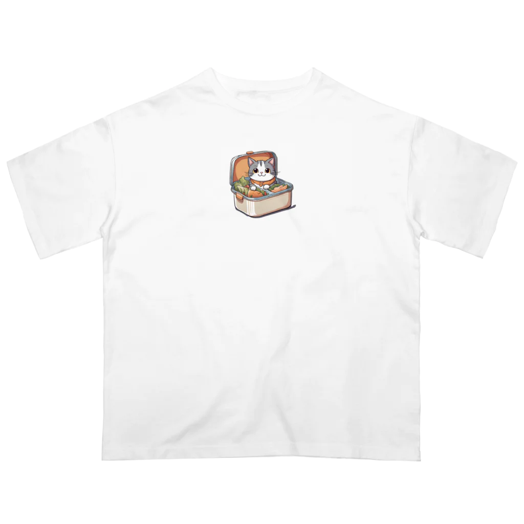 HIROYAN5935のキャットランチボックス Oversized T-Shirt