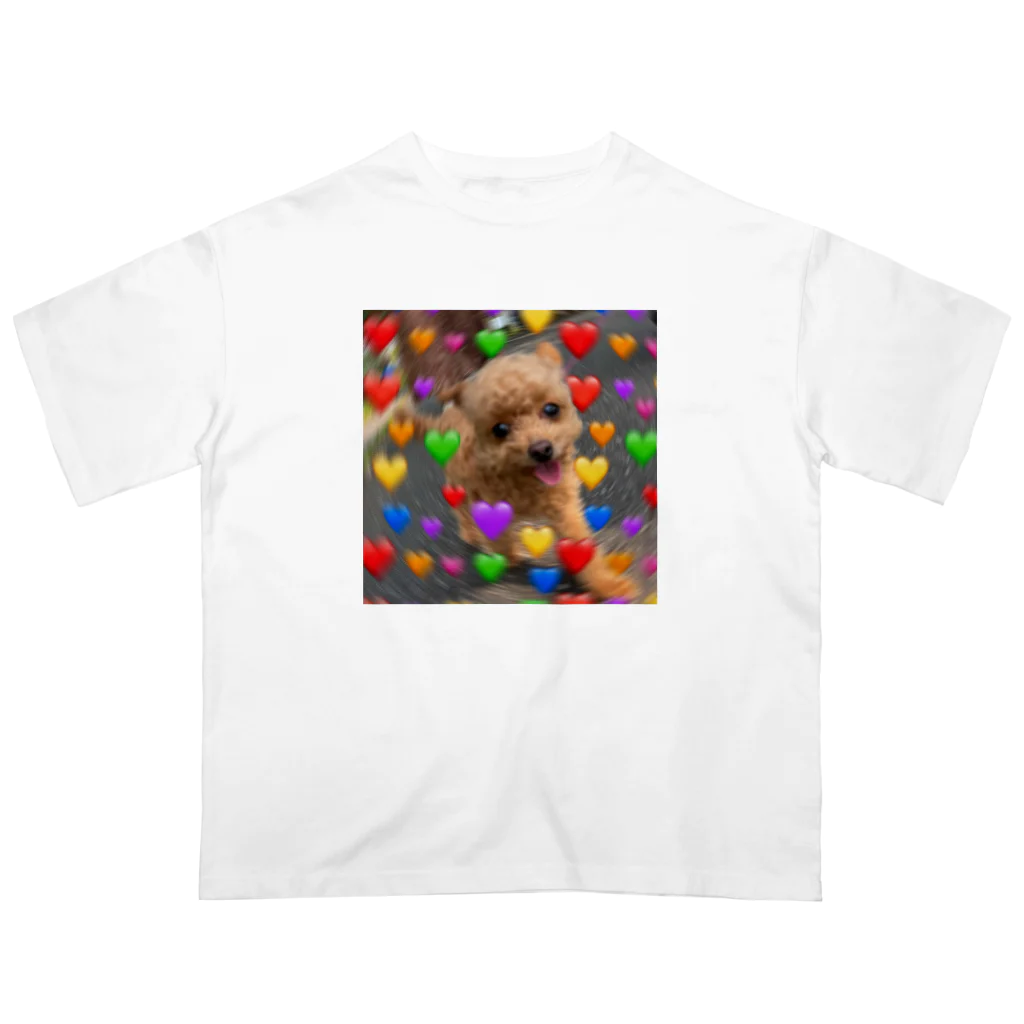 ハピモコのプードル×チワワちゃん オーバーサイズTシャツ