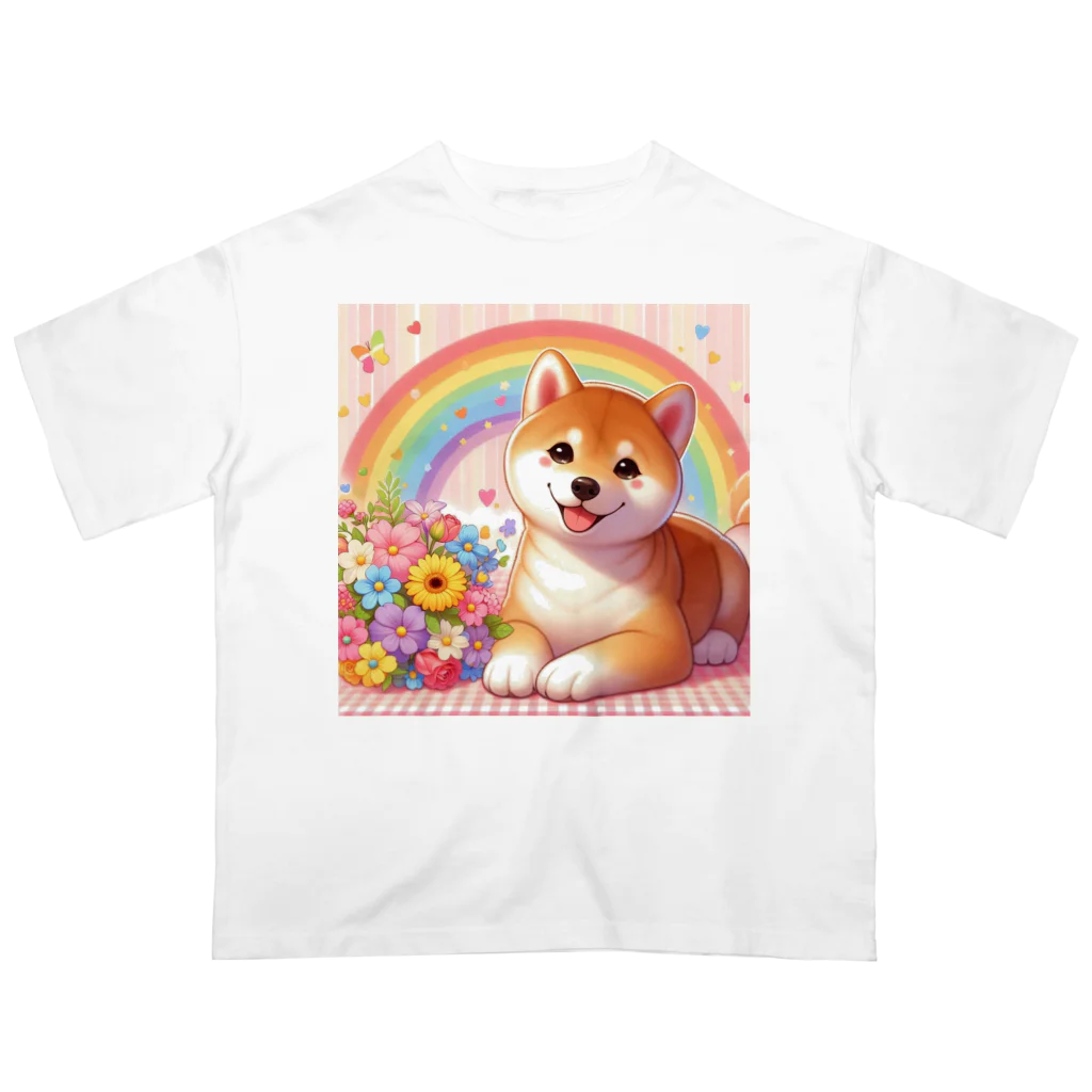 癒しのショップの夢の中の柴犬 Oversized T-Shirt