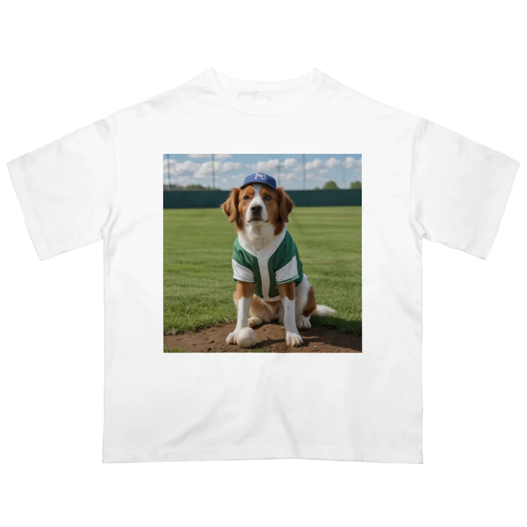 ぽめさくの犬野球 オーバーサイズTシャツ