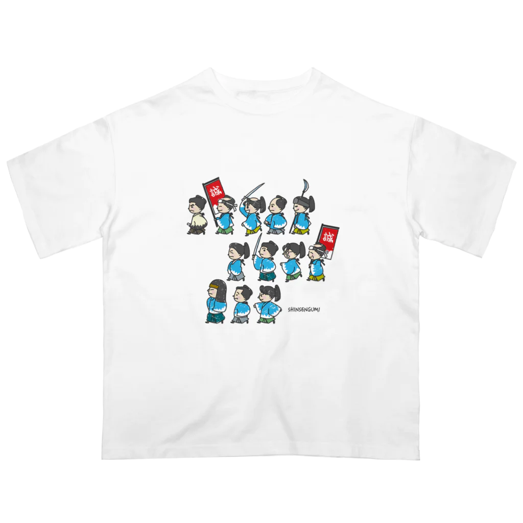 reiseidoの新選組隊士旗赤 オーバーサイズTシャツ