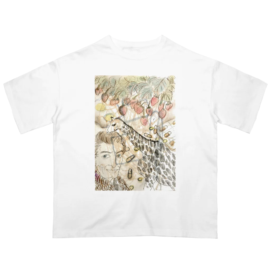 hachiのキリンとカラヤン オーバーサイズTシャツ