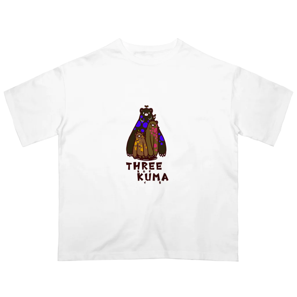 m0n0のTHREE KUMA -あわせくま- オーバーサイズTシャツ